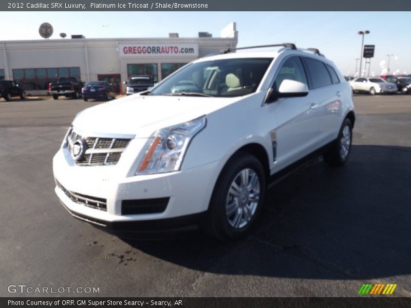 Platinum Ice Tricoat / Shale/Brownstone 2012 Cadillac SRX Luxury