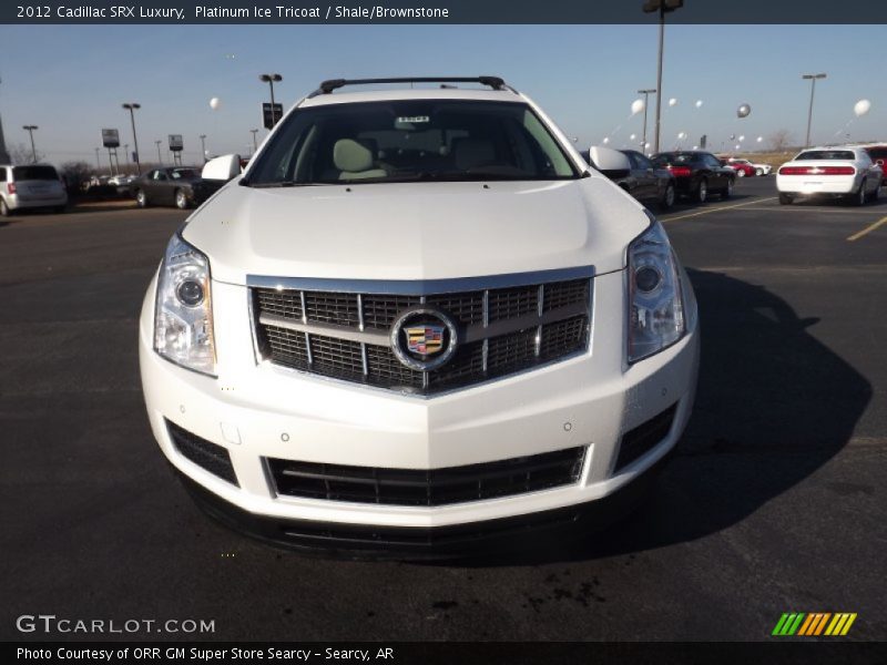 Platinum Ice Tricoat / Shale/Brownstone 2012 Cadillac SRX Luxury
