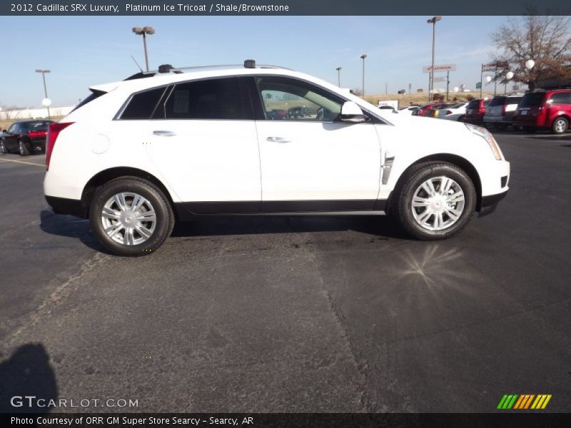 Platinum Ice Tricoat / Shale/Brownstone 2012 Cadillac SRX Luxury