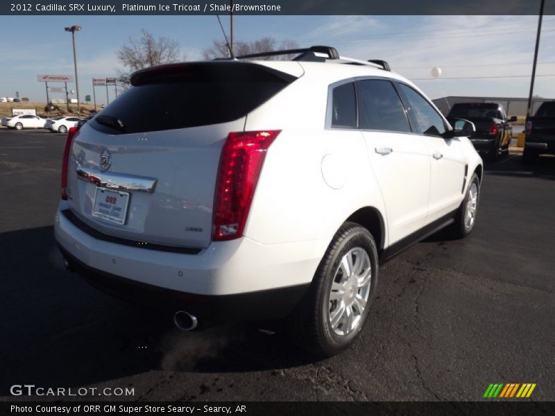 Platinum Ice Tricoat / Shale/Brownstone 2012 Cadillac SRX Luxury