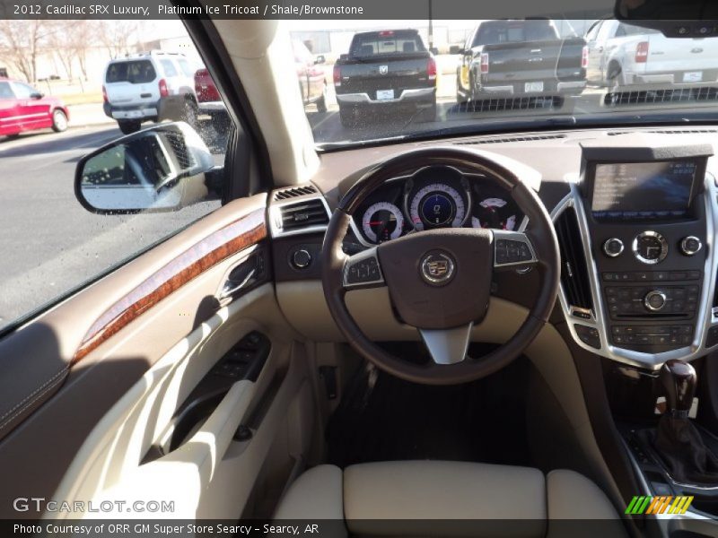 Platinum Ice Tricoat / Shale/Brownstone 2012 Cadillac SRX Luxury