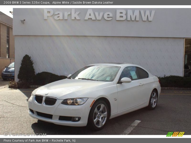 Alpine White / Saddle Brown Dakota Leather 2009 BMW 3 Series 328xi Coupe
