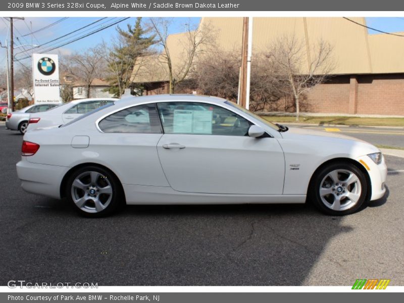 Alpine White / Saddle Brown Dakota Leather 2009 BMW 3 Series 328xi Coupe