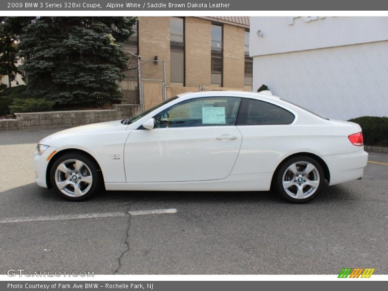 Alpine White / Saddle Brown Dakota Leather 2009 BMW 3 Series 328xi Coupe