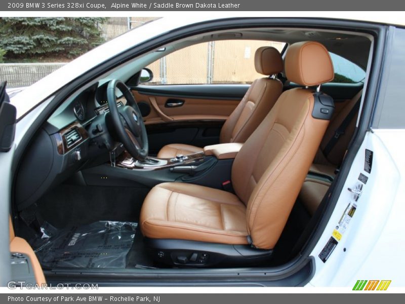 Alpine White / Saddle Brown Dakota Leather 2009 BMW 3 Series 328xi Coupe