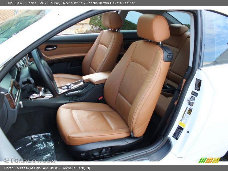 Alpine White / Saddle Brown Dakota Leather 2009 BMW 3 Series 328xi Coupe