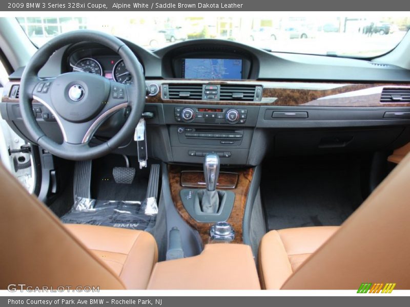 Alpine White / Saddle Brown Dakota Leather 2009 BMW 3 Series 328xi Coupe
