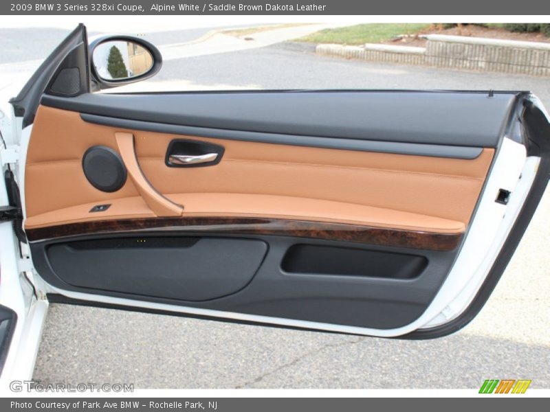 Alpine White / Saddle Brown Dakota Leather 2009 BMW 3 Series 328xi Coupe
