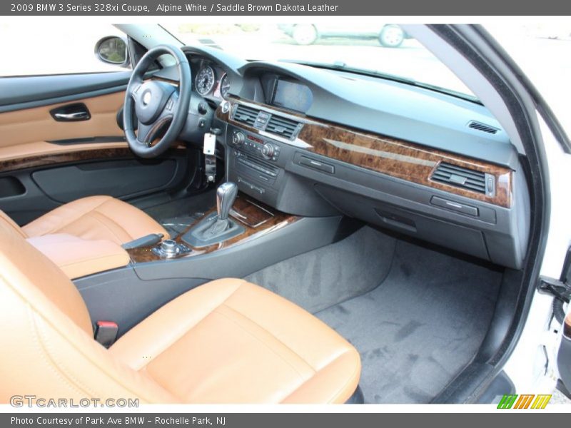Alpine White / Saddle Brown Dakota Leather 2009 BMW 3 Series 328xi Coupe