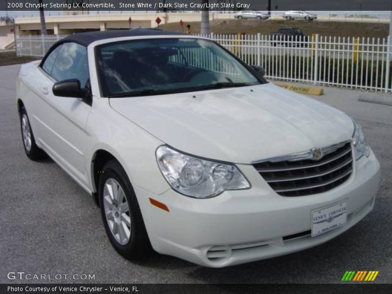 Stone White / Dark Slate Gray/Light Slate Gray 2008 Chrysler Sebring LX Convertible