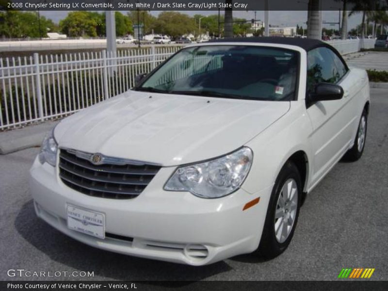 Stone White / Dark Slate Gray/Light Slate Gray 2008 Chrysler Sebring LX Convertible