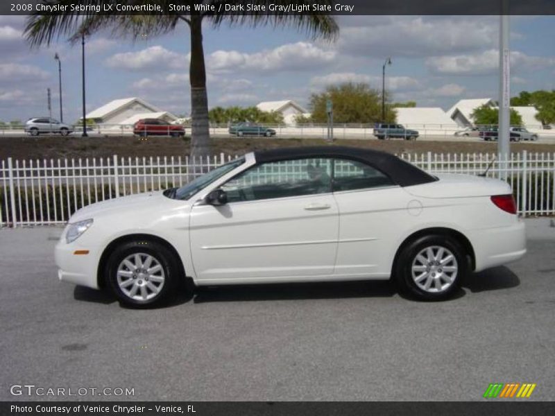 Stone White / Dark Slate Gray/Light Slate Gray 2008 Chrysler Sebring LX Convertible
