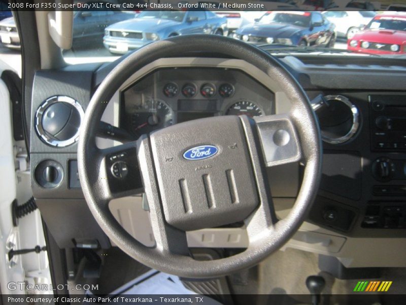 Oxford White / Medium Stone 2008 Ford F350 Super Duty XLT Crew Cab 4x4 Chassis