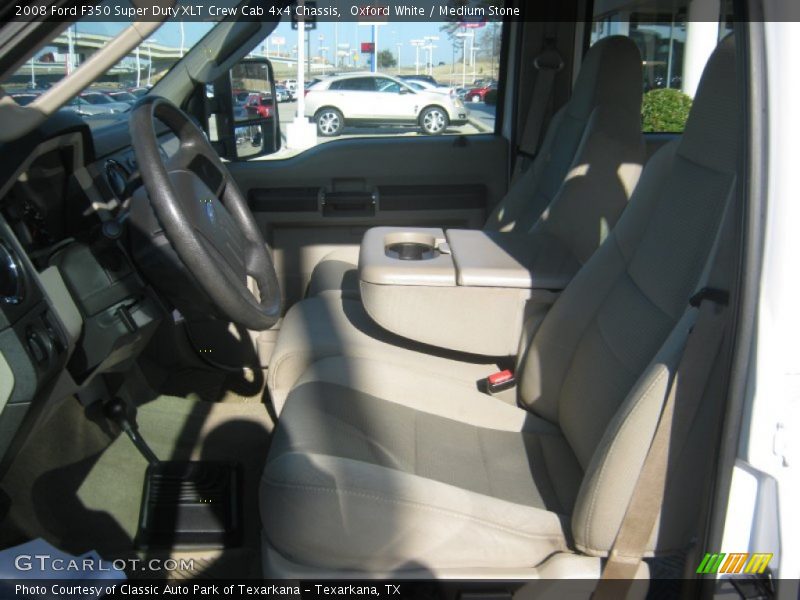 Oxford White / Medium Stone 2008 Ford F350 Super Duty XLT Crew Cab 4x4 Chassis
