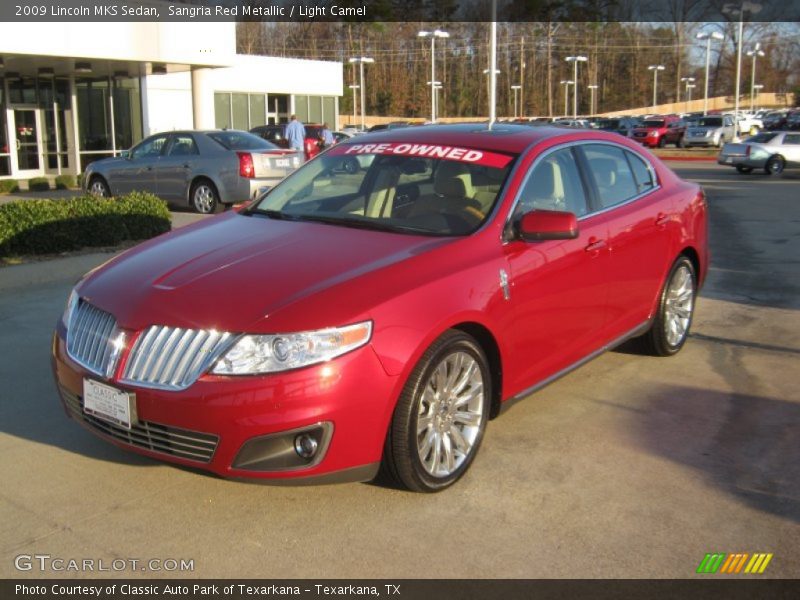 Sangria Red Metallic / Light Camel 2009 Lincoln MKS Sedan