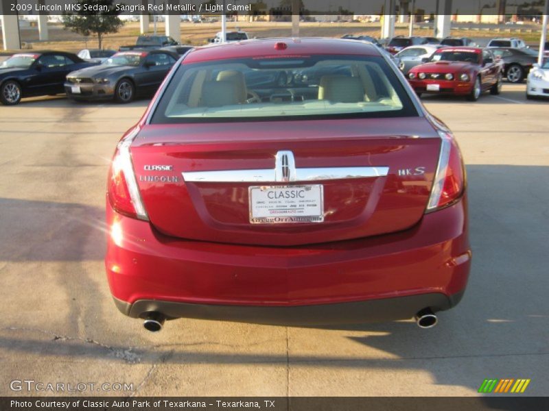 Sangria Red Metallic / Light Camel 2009 Lincoln MKS Sedan