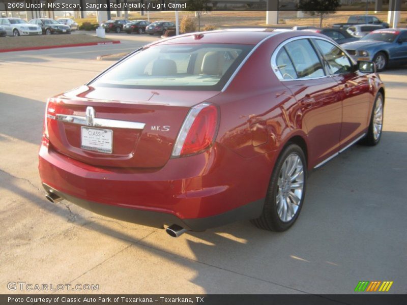 Sangria Red Metallic / Light Camel 2009 Lincoln MKS Sedan