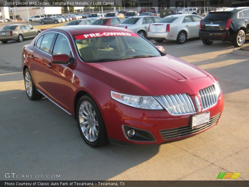Sangria Red Metallic / Light Camel 2009 Lincoln MKS Sedan