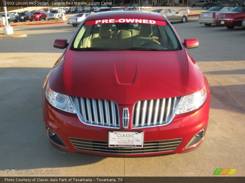 Sangria Red Metallic / Light Camel 2009 Lincoln MKS Sedan