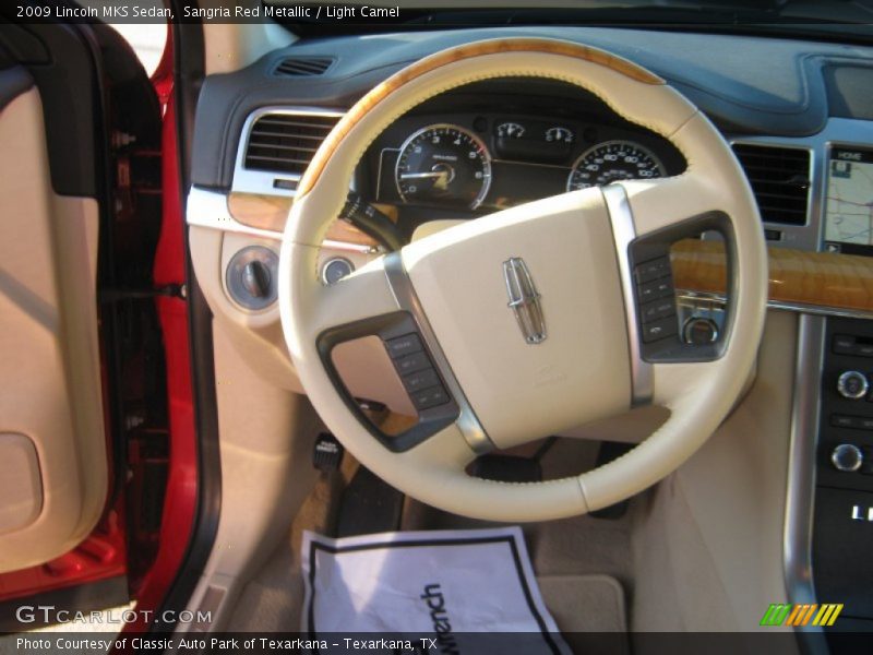 Sangria Red Metallic / Light Camel 2009 Lincoln MKS Sedan