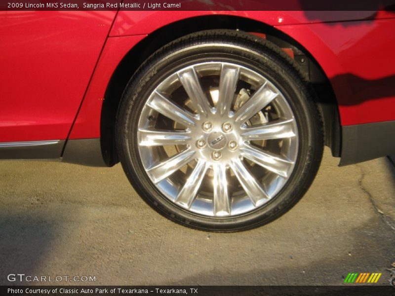 Sangria Red Metallic / Light Camel 2009 Lincoln MKS Sedan
