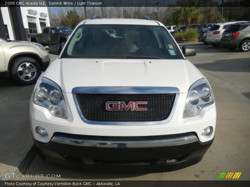 Summit White / Light Titanium 2008 GMC Acadia SLE
