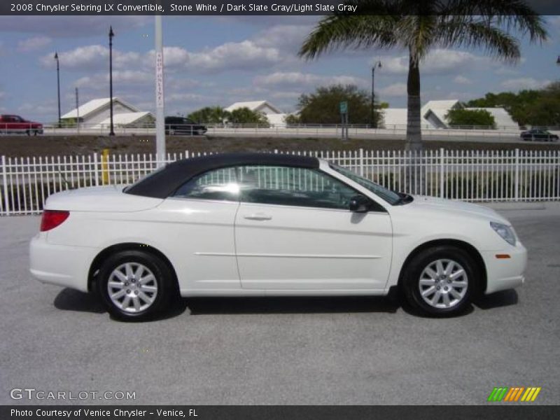 Stone White / Dark Slate Gray/Light Slate Gray 2008 Chrysler Sebring LX Convertible