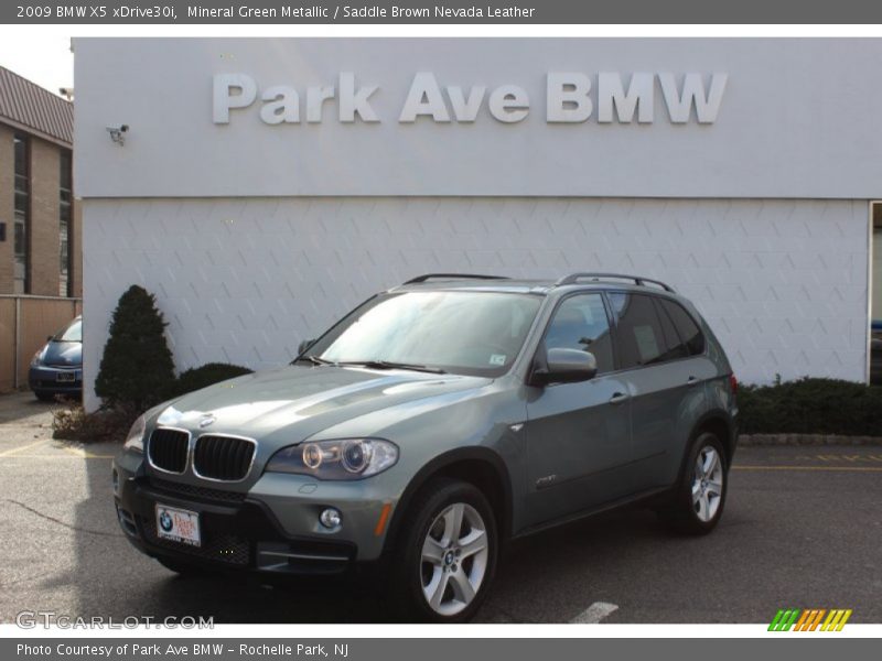 Mineral Green Metallic / Saddle Brown Nevada Leather 2009 BMW X5 xDrive30i