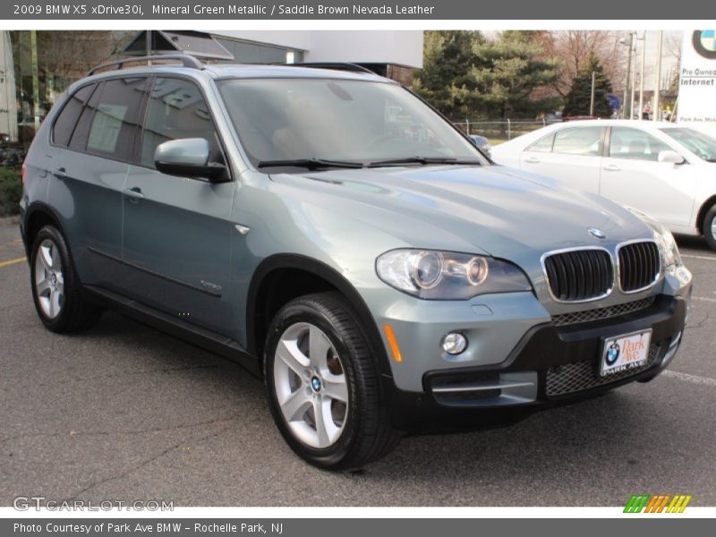 Mineral Green Metallic / Saddle Brown Nevada Leather 2009 BMW X5 xDrive30i