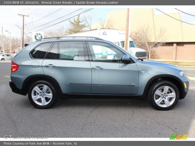 Mineral Green Metallic / Saddle Brown Nevada Leather 2009 BMW X5 xDrive30i