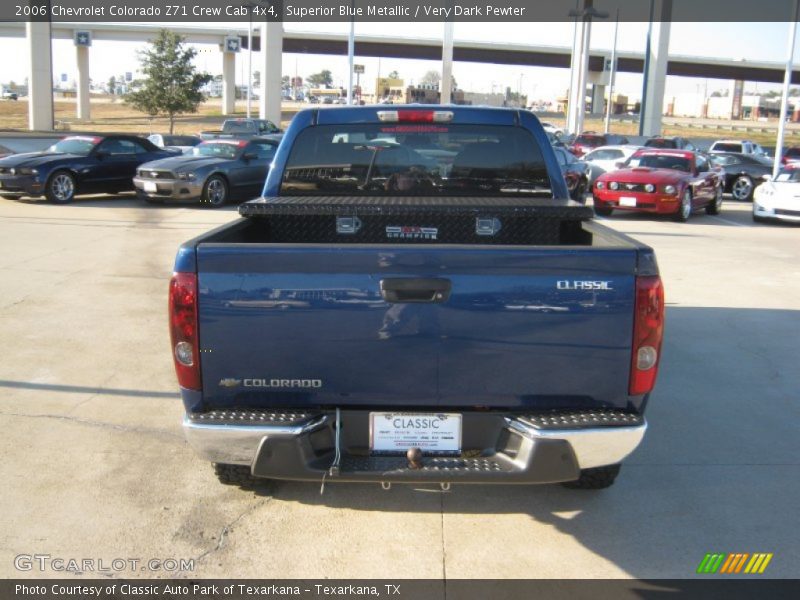Superior Blue Metallic / Very Dark Pewter 2006 Chevrolet Colorado Z71 Crew Cab 4x4
