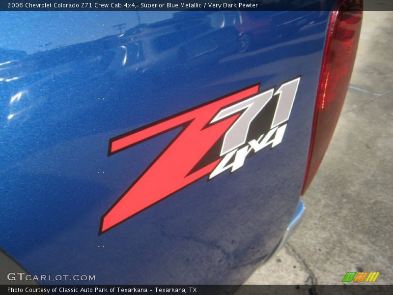 Superior Blue Metallic / Very Dark Pewter 2006 Chevrolet Colorado Z71 Crew Cab 4x4