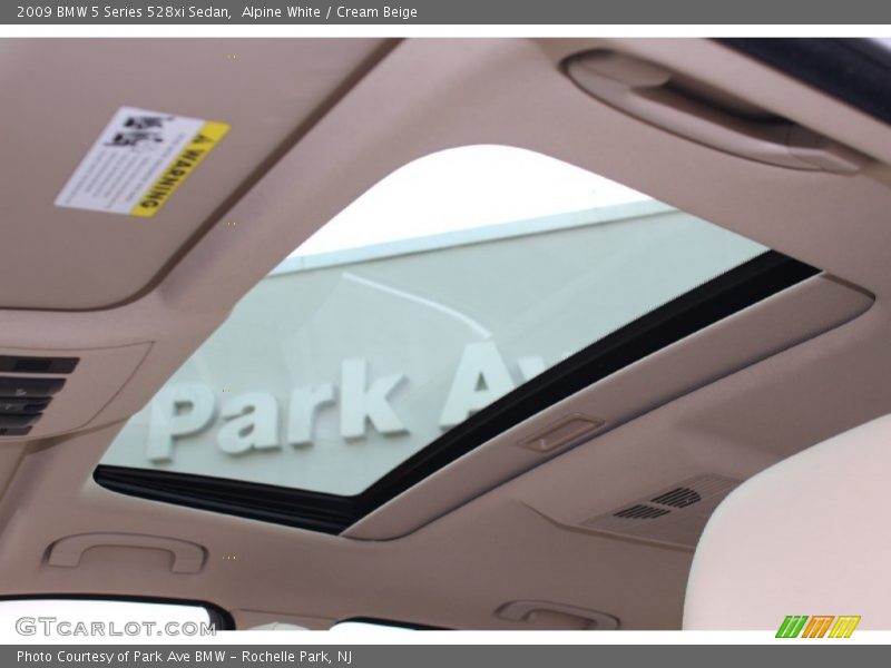 Alpine White / Cream Beige 2009 BMW 5 Series 528xi Sedan