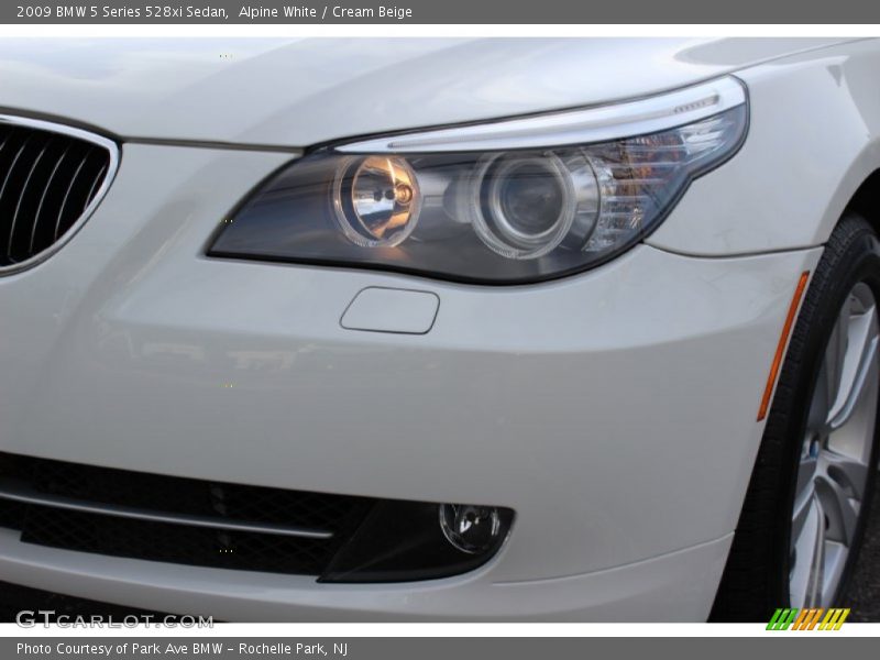Alpine White / Cream Beige 2009 BMW 5 Series 528xi Sedan