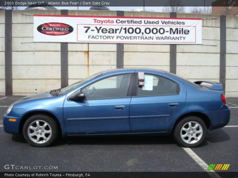 Atlantic Blue Pearl / Dark Slate Gray 2003 Dodge Neon SXT