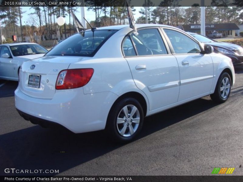 Clear White / Gray 2010 Kia Rio LX Sedan