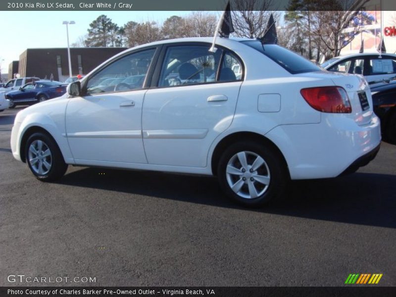 Clear White / Gray 2010 Kia Rio LX Sedan