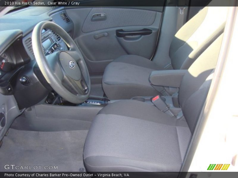 Clear White / Gray 2010 Kia Rio LX Sedan