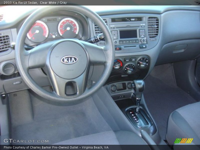 Clear White / Gray 2010 Kia Rio LX Sedan