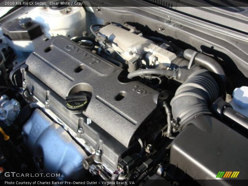 Clear White / Gray 2010 Kia Rio LX Sedan