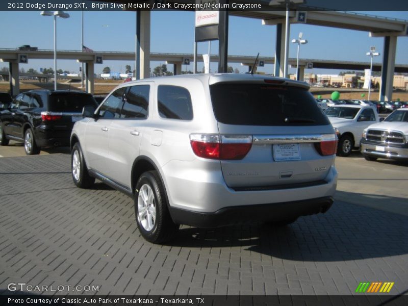Bright Silver Metallic / Dark Graystone/Medium Graystone 2012 Dodge Durango SXT