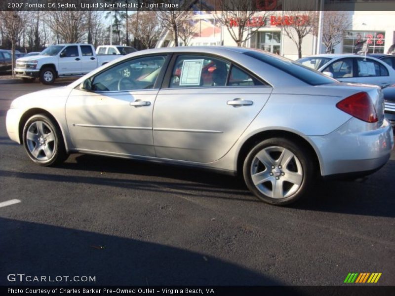 Liquid Silver Metallic / Light Taupe 2007 Pontiac G6 Sedan