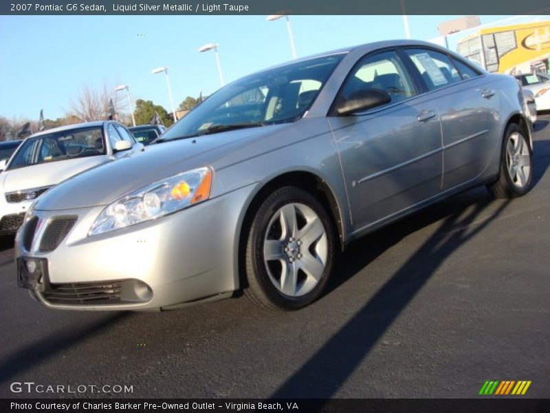 Liquid Silver Metallic / Light Taupe 2007 Pontiac G6 Sedan