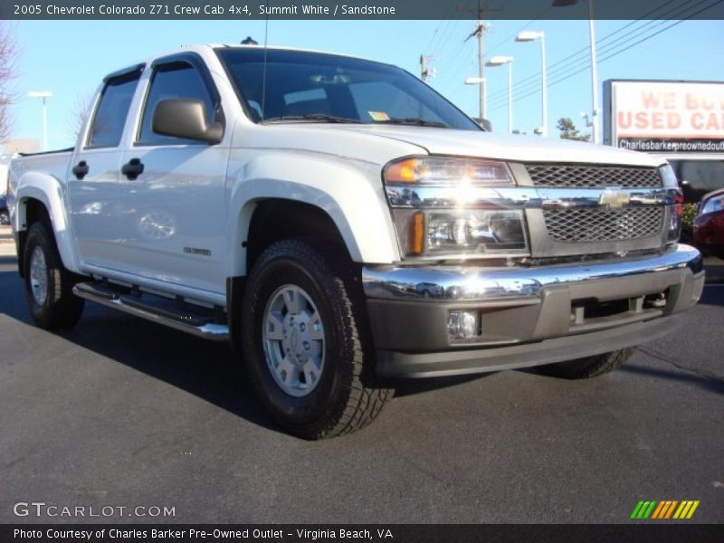 Summit White / Sandstone 2005 Chevrolet Colorado Z71 Crew Cab 4x4