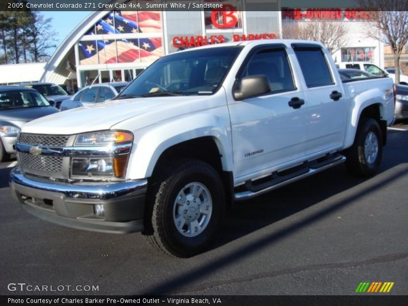 Summit White / Sandstone 2005 Chevrolet Colorado Z71 Crew Cab 4x4
