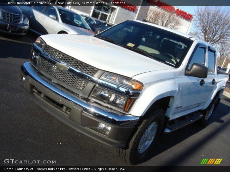 Summit White / Sandstone 2005 Chevrolet Colorado Z71 Crew Cab 4x4