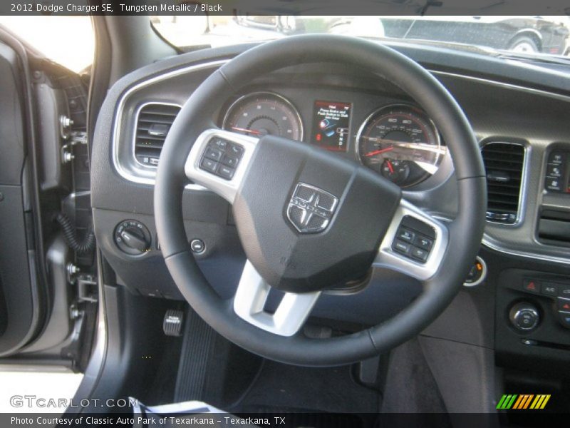 Tungsten Metallic / Black 2012 Dodge Charger SE