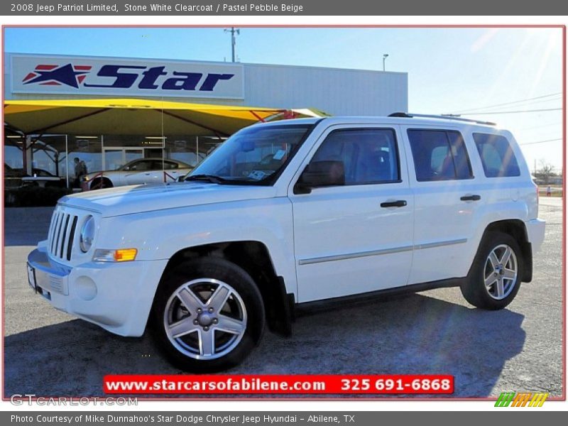 Stone White Clearcoat / Pastel Pebble Beige 2008 Jeep Patriot Limited