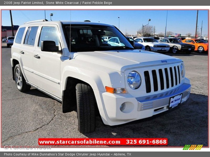Stone White Clearcoat / Pastel Pebble Beige 2008 Jeep Patriot Limited
