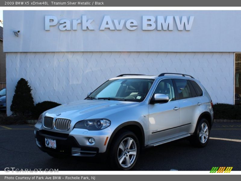 Titanium Silver Metallic / Black 2009 BMW X5 xDrive48i
